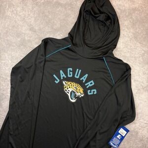 Jacksonville Jaguars‎ Starter Hoodie Mens L Black Stretch Performance NFL NEW